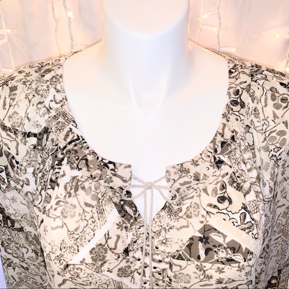 STYLE & CO ⭐️ Loose Fit Embellished Tunic Blouse - Picture 2 of 7